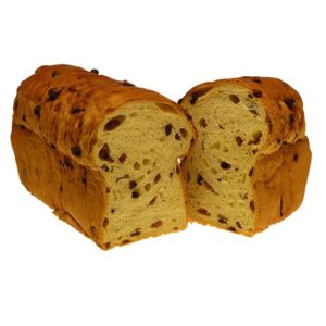 ROZIJNENBROOD Half gesneden